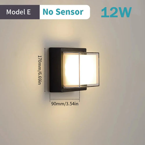 Outdoor LED wall light with automatic motion sensor - vue 9 sur 20