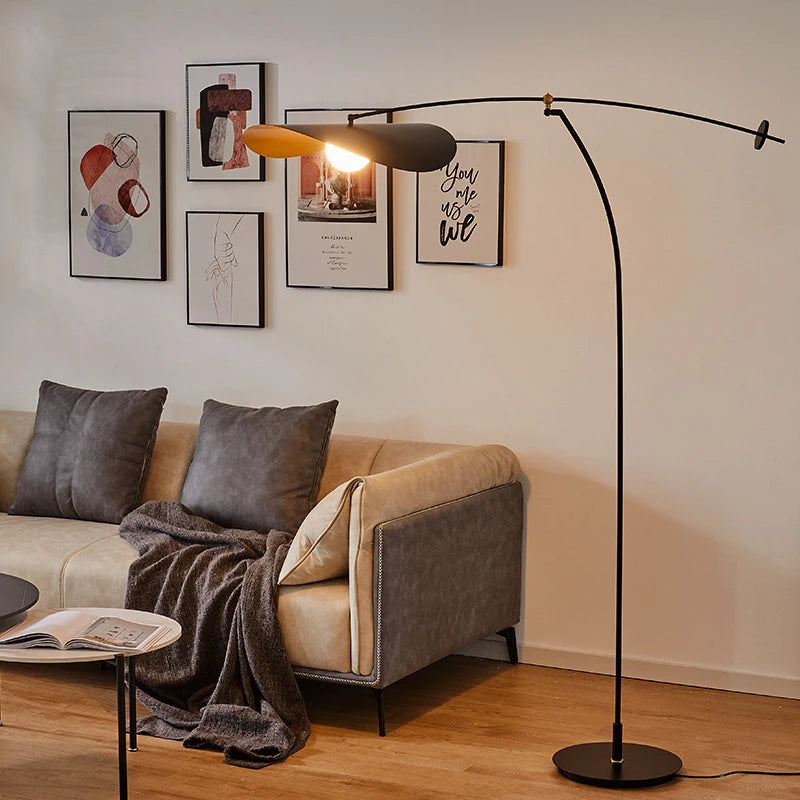 Modern minimalist designer fishing LED floor lamp