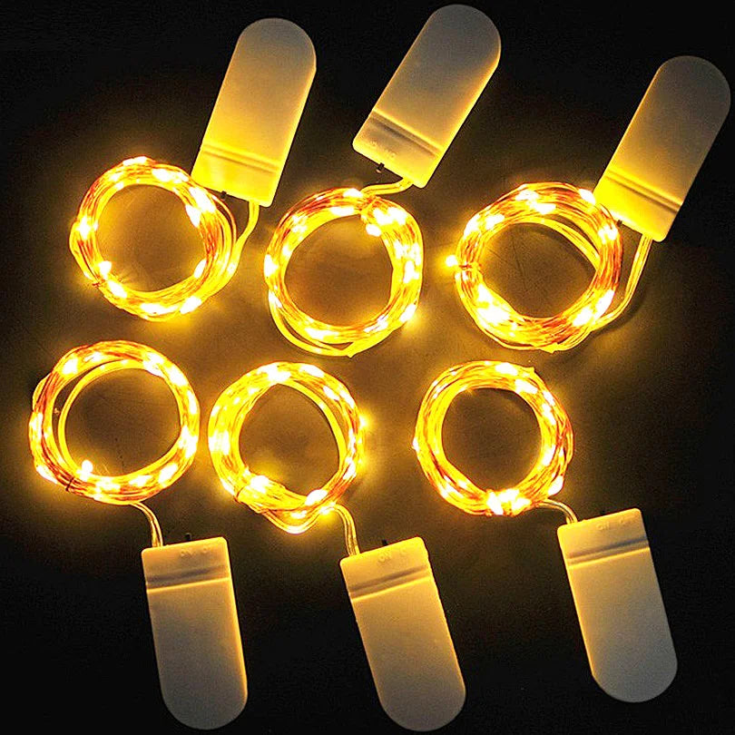 Set of 6 LED string lights for parties and Christmas