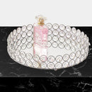 Round glass tray for storage and decoration