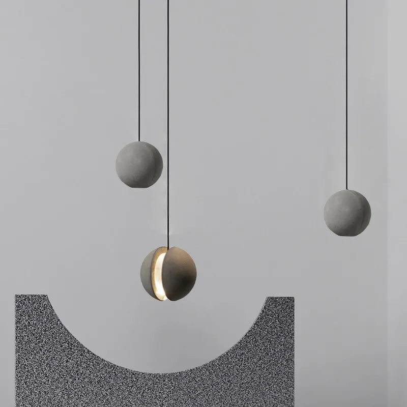 Modern nordic LED pendant light moon planet design