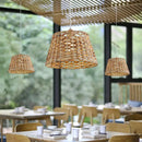 Wabi sabi style rattan pendant light for modern decor