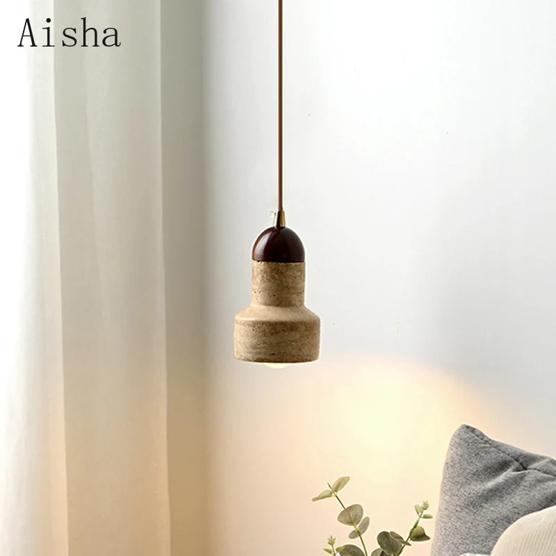 Marble pendant light for modern interior decor
