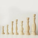 rustic retro wooden candlesticks for wedding party and crafts