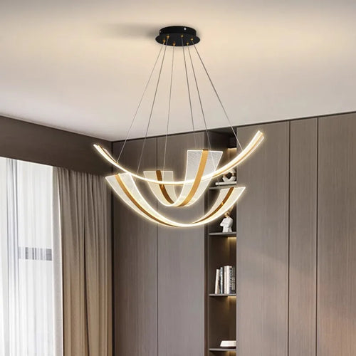 Modern LED decorative chandelier for dining room and indoor lighting - vue 4 sur 9