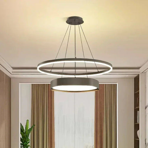 Modern minimalist LED chandelier for interiors - vue 4 sur 8