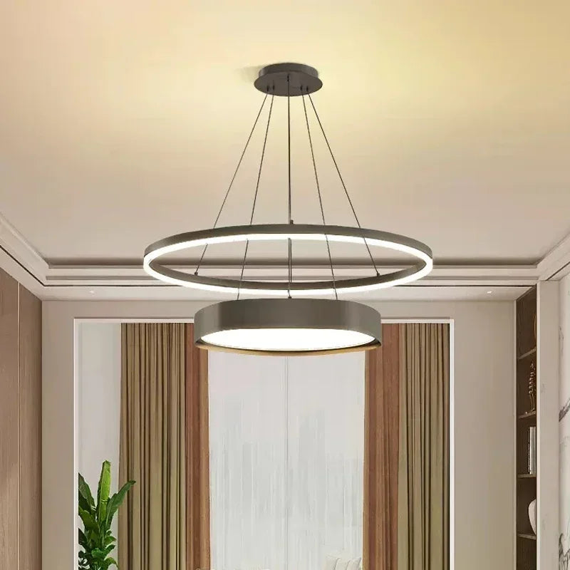 Modern minimalist LED chandelier for interiors - vue 4 sur 8