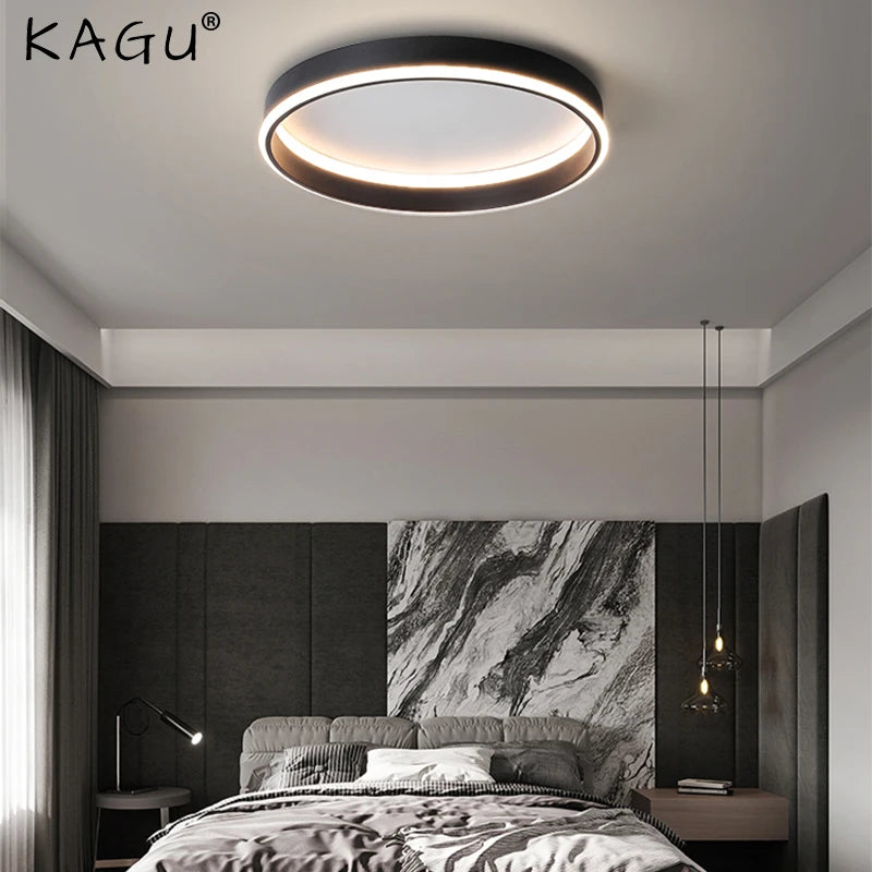 Simple round modern LED ceiling light for bedroom and living room