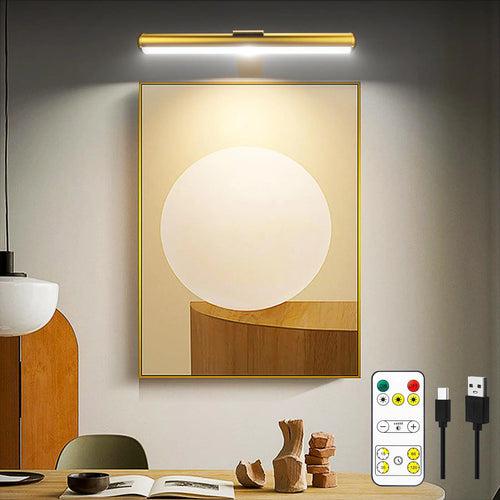 Rechargeable LED wall light for paintings and dartboard - vue 4 sur 9
