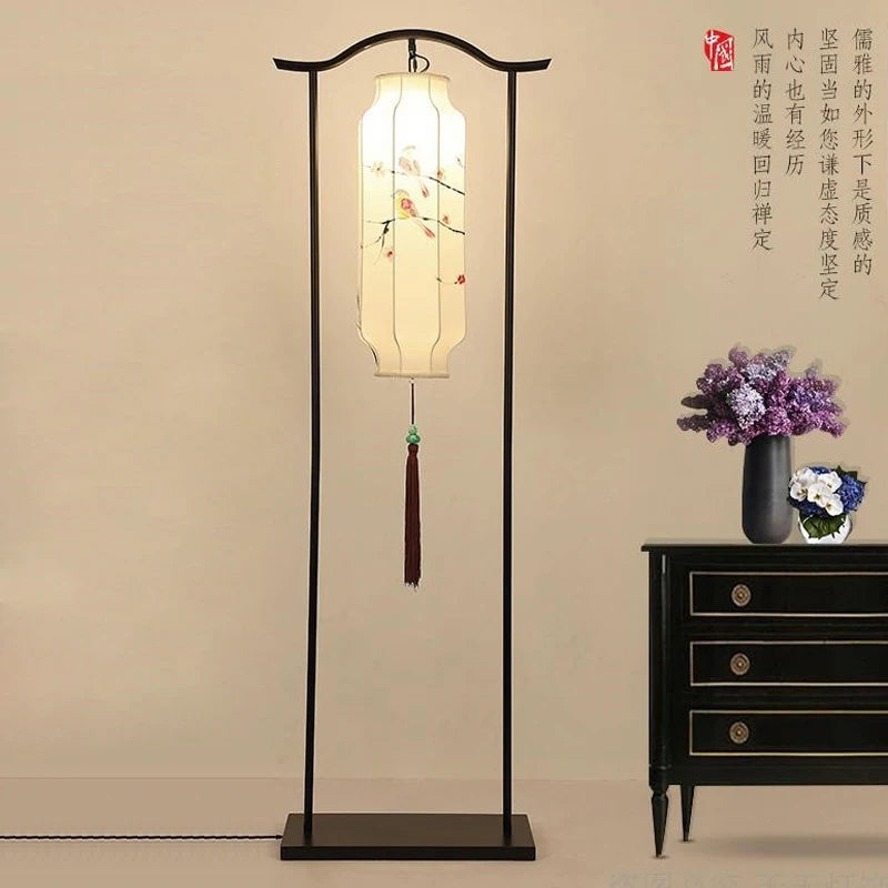 Classic fabric floor lamp for interior decoration - vue 9 sur 13