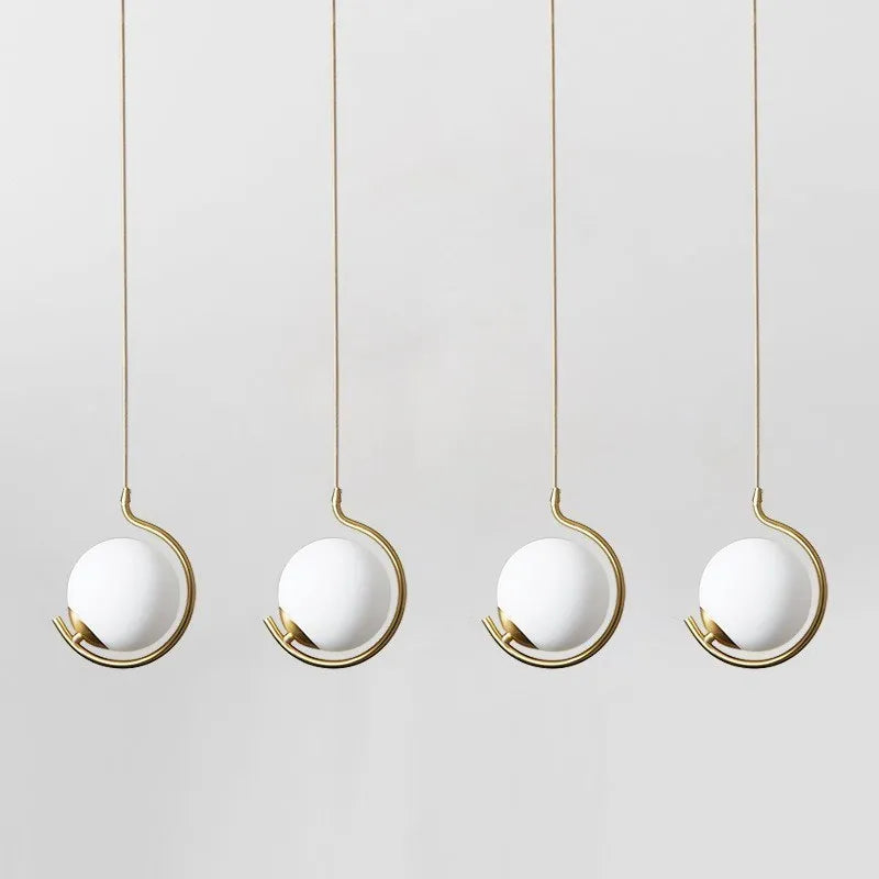 Modern glass LED pendant light decorative ceiling lamp