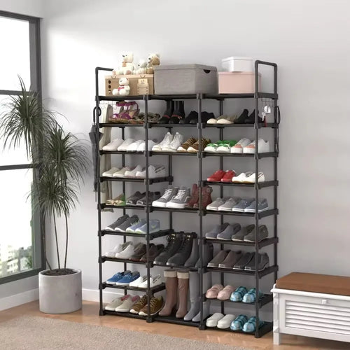 vertical shoe organizer for 35 to 45 pairs - vue 3 sur 9
