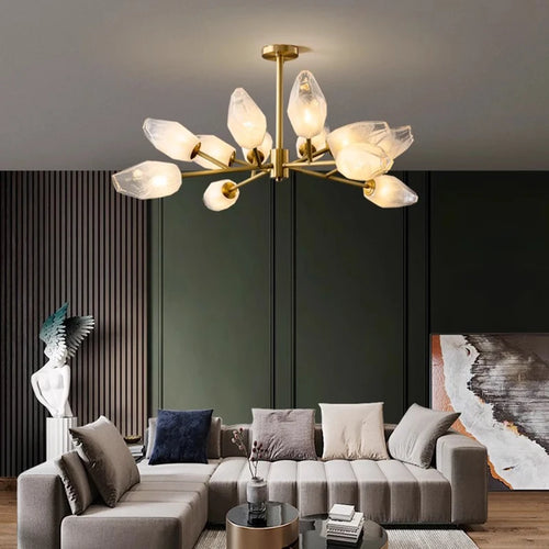 Modern pendant chandelier for indoor lighting - vue 5 sur 10