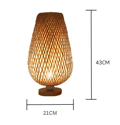Handmade natural rattan floor lamp for indoor and outdoor use