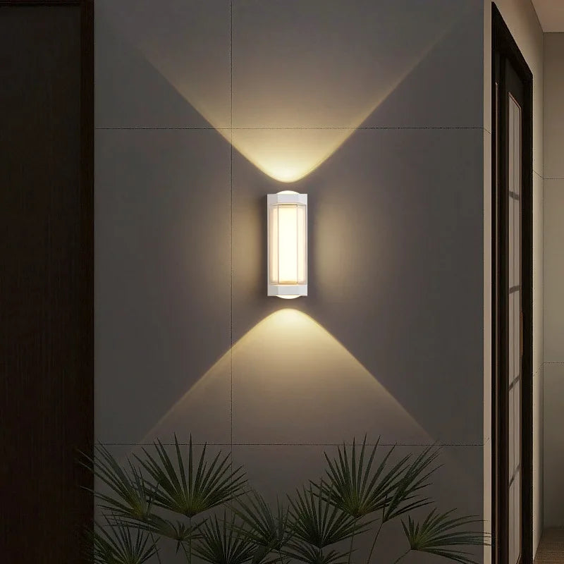 Modern waterproof LED outdoor wall light for garden and hallway