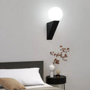 Modern glass indoor wall light with LED lighting