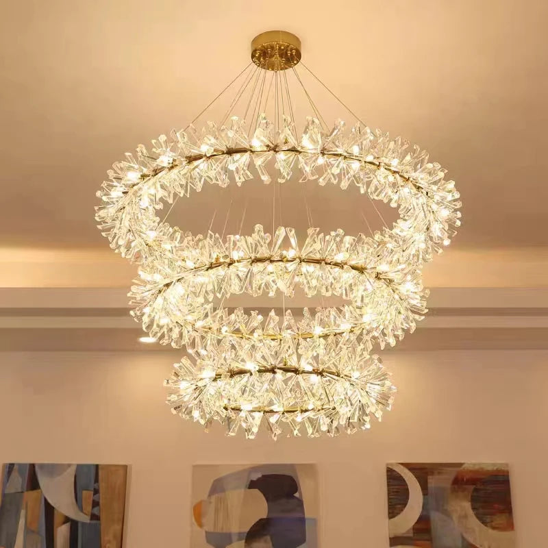 Nordic designer crystal pendant for elegant lighting