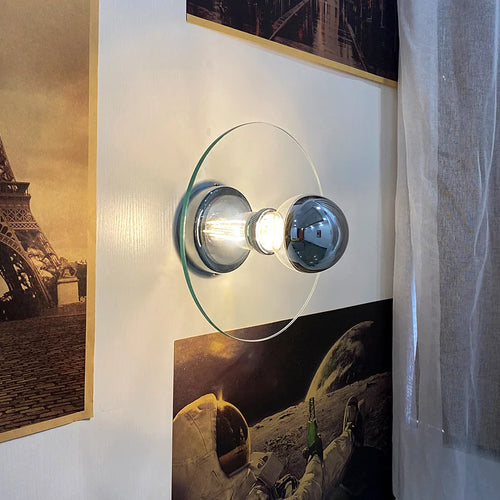 applique murale morden en verre français rétro médiéval avec led - vue 3 sur 8