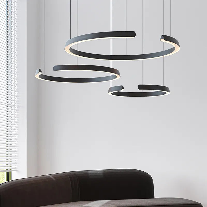 Simple modern circular pendant light