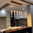 Minimalist nordic striped glass chandelier for interior decor