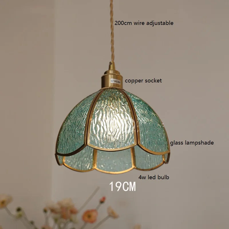 Nordic vintage handheld lamp with coloured glass and copper - vue 19 sur 29