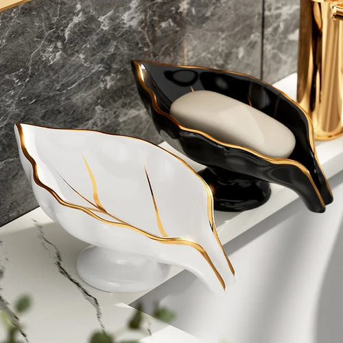 luxury ceramic soap box for bathroom - vue 5 sur 10