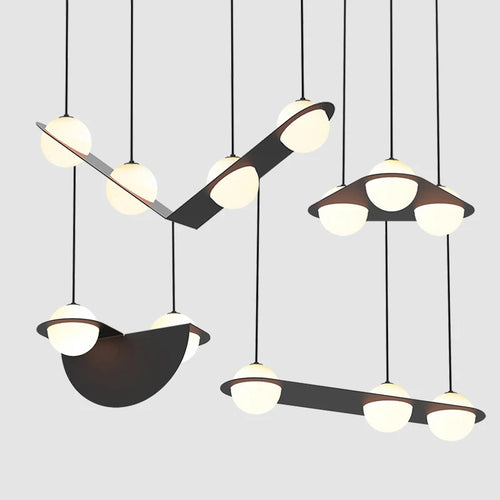 Minimalist geometric pendant light for modern commercial spaces - vue 3 sur 11