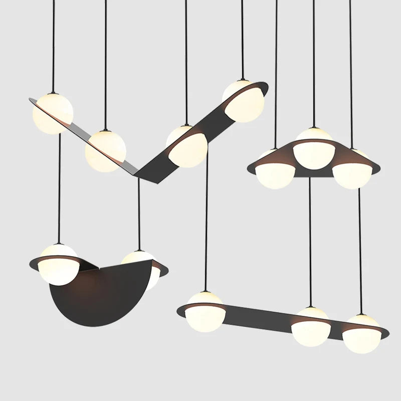 Minimalist geometric pendant light for modern commercial spaces - vue 3 sur 11