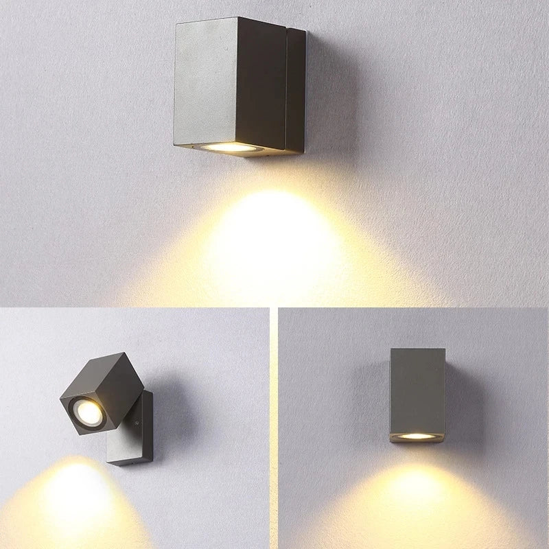 Outdoor foldable LED wall light IP65 waterproof garden porch GU10 COB exterior 5W - vue 3 sur 9