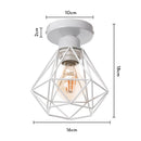 Rustic industrial vintage metal flush mount ceiling light for creative interiors