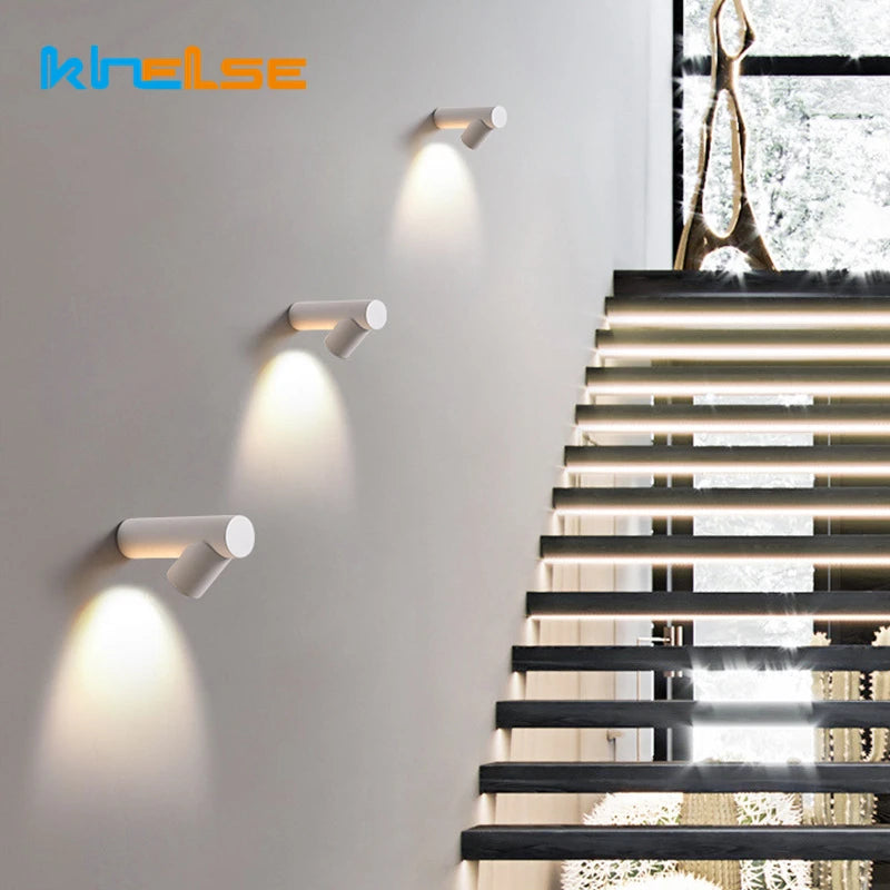 Modern outdoor LED wall light for garden and stairs