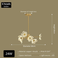 Modern floral chandelier for elegant interior decor