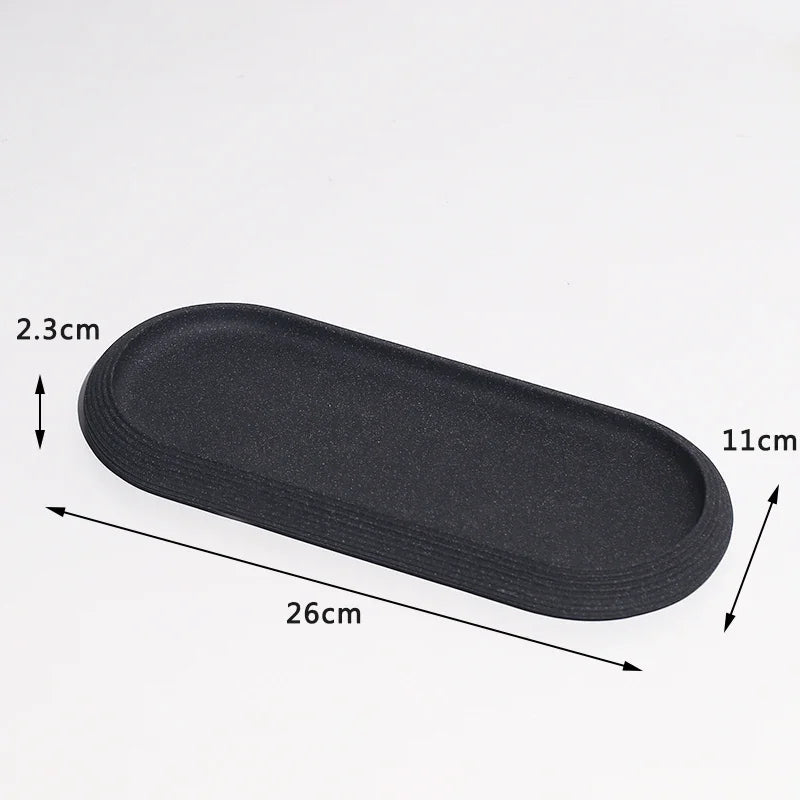 modern bathroom accessory set made of sand and gravel