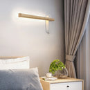 Adjustable nordic wall light in wood and metal