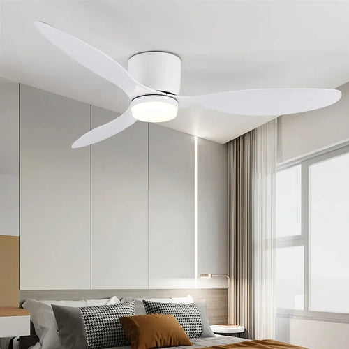 Nordic ceiling fan light with remote control - vue 4 sur 11