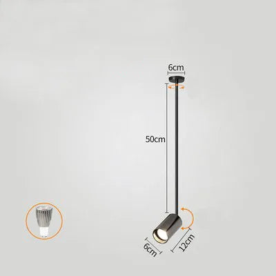 Pole-mounted spotlight for shops and nail salons - vue 19 sur 21