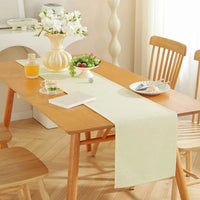 Red Christmas table runner in wrinkle-free polyester