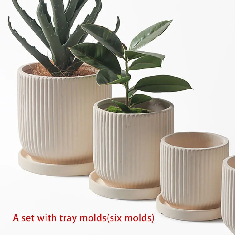 Creative cement flowerpot silicone mould - vue 11 sur 14