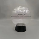 Outdoor black globe post lamp for garden and terrace lighting