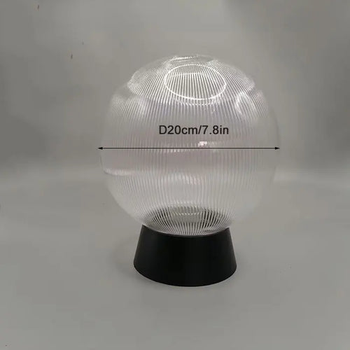 Outdoor black globe post lamp for garden and terrace lighting - vue 14 sur 15