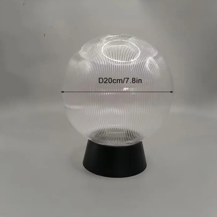 Outdoor black globe post lamp for garden and terrace lighting - vue 13 sur 15