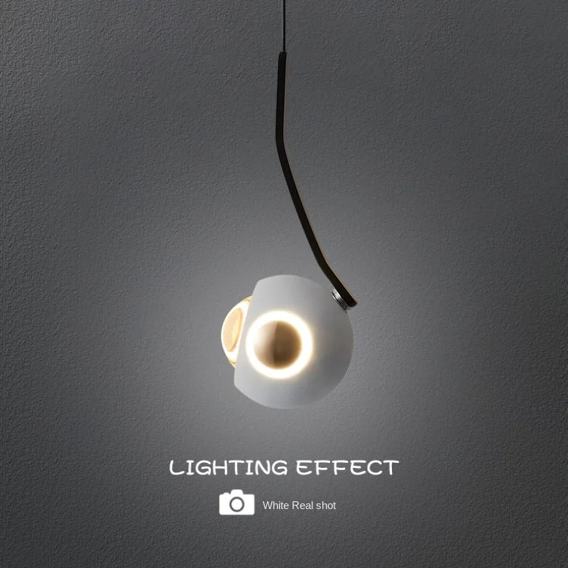 Aluminium rotating pendant light for commercial and modern interiors - vue 5 sur 9