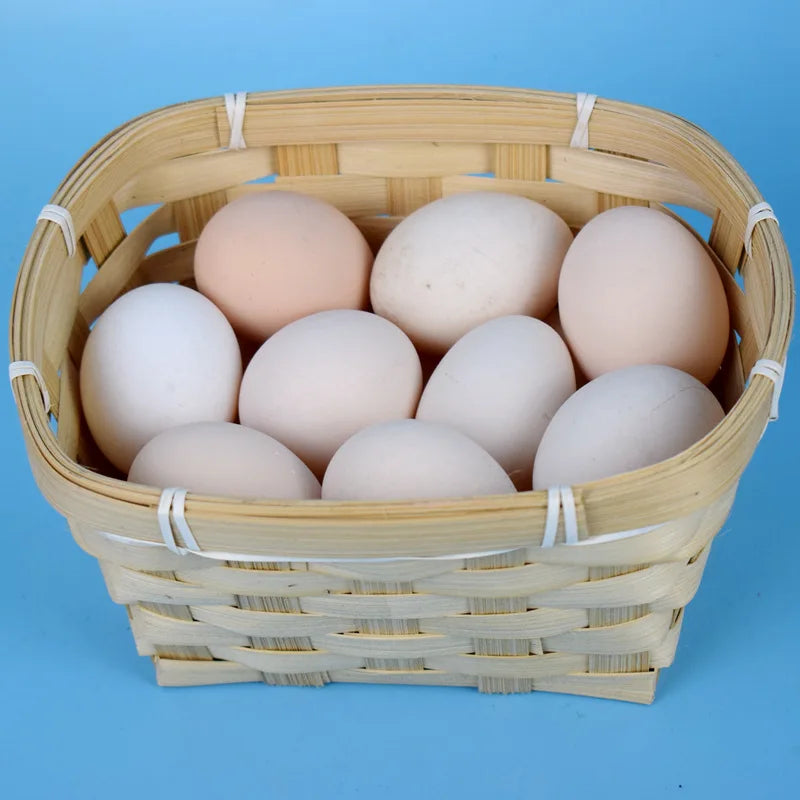 woven bamboo basket for eggs, bread, fruit and picnic