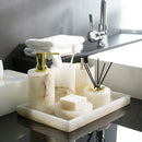 luxury natural marble bathroom accessory set