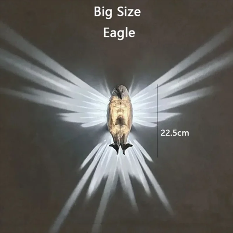 Creative LED wall light owl eagle decorative lamp for home
