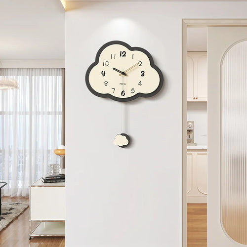 creative retro cloud clock simple and light decoration - vue 7 sur 7