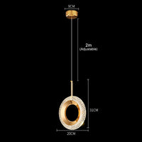 Nordic ring LED pendant light for bedroom, bedside and living room