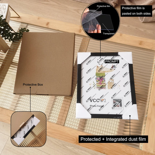 Decorative wooden photo frame for hanging or standing - vue 5 sur 10