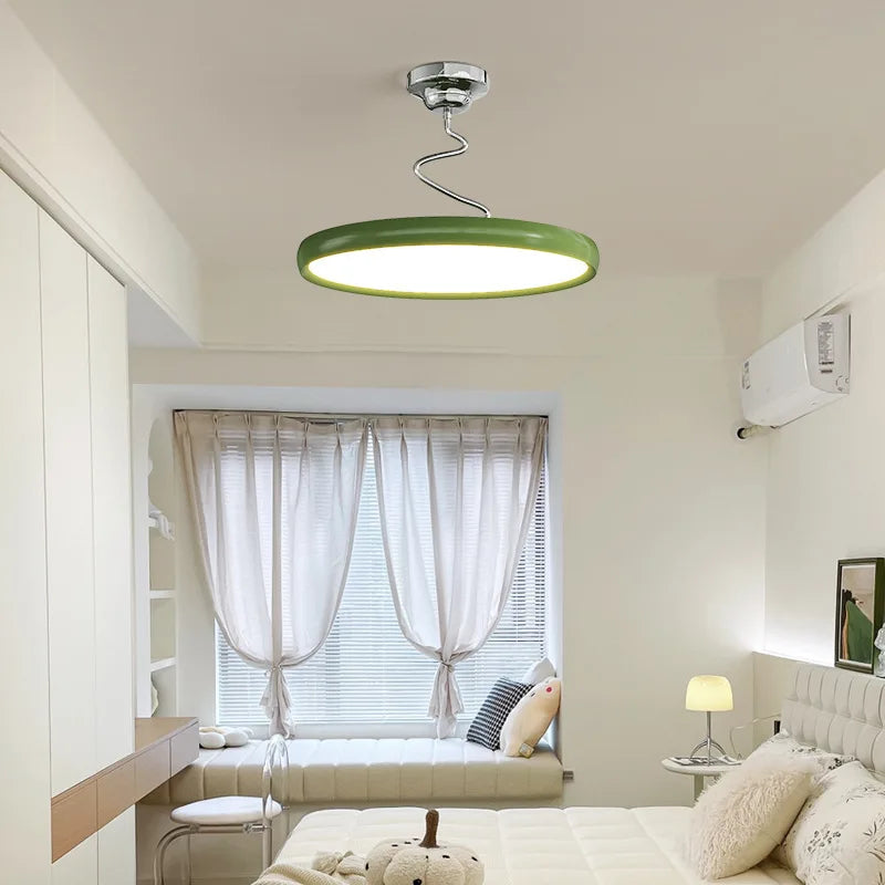 Modern minimalist Nordic aluminium chandelier with LED lights - vue 4 sur 18