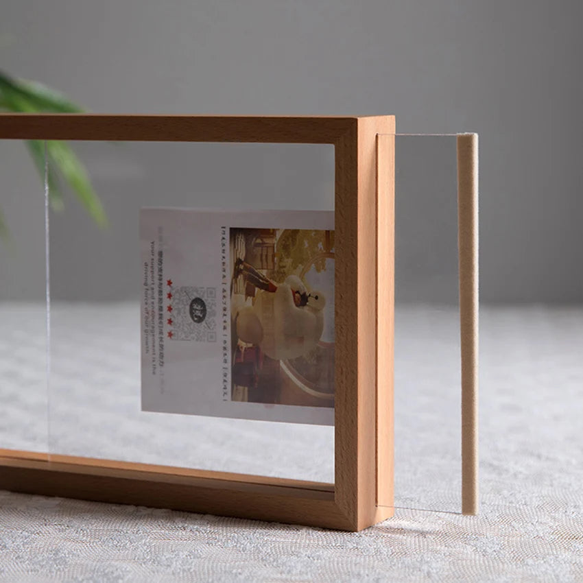 Wooden photo frames for pressed flowers and herbarium - vue 2 sur 8